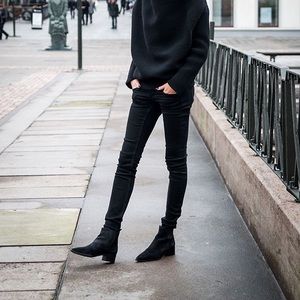 Acne studios black high waisted jean